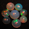 Most Beautifull Highest Quality ETHIOPIAN Opal Round Shape Cabochon Every Pcs Have Full Amazing Flashy Fire size-6 - 9 mm - 8 pcs